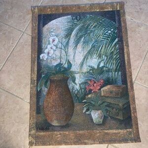 Innovative Design Group USA "Orchids In Paradise" Wall Hanging Signed Tapestry